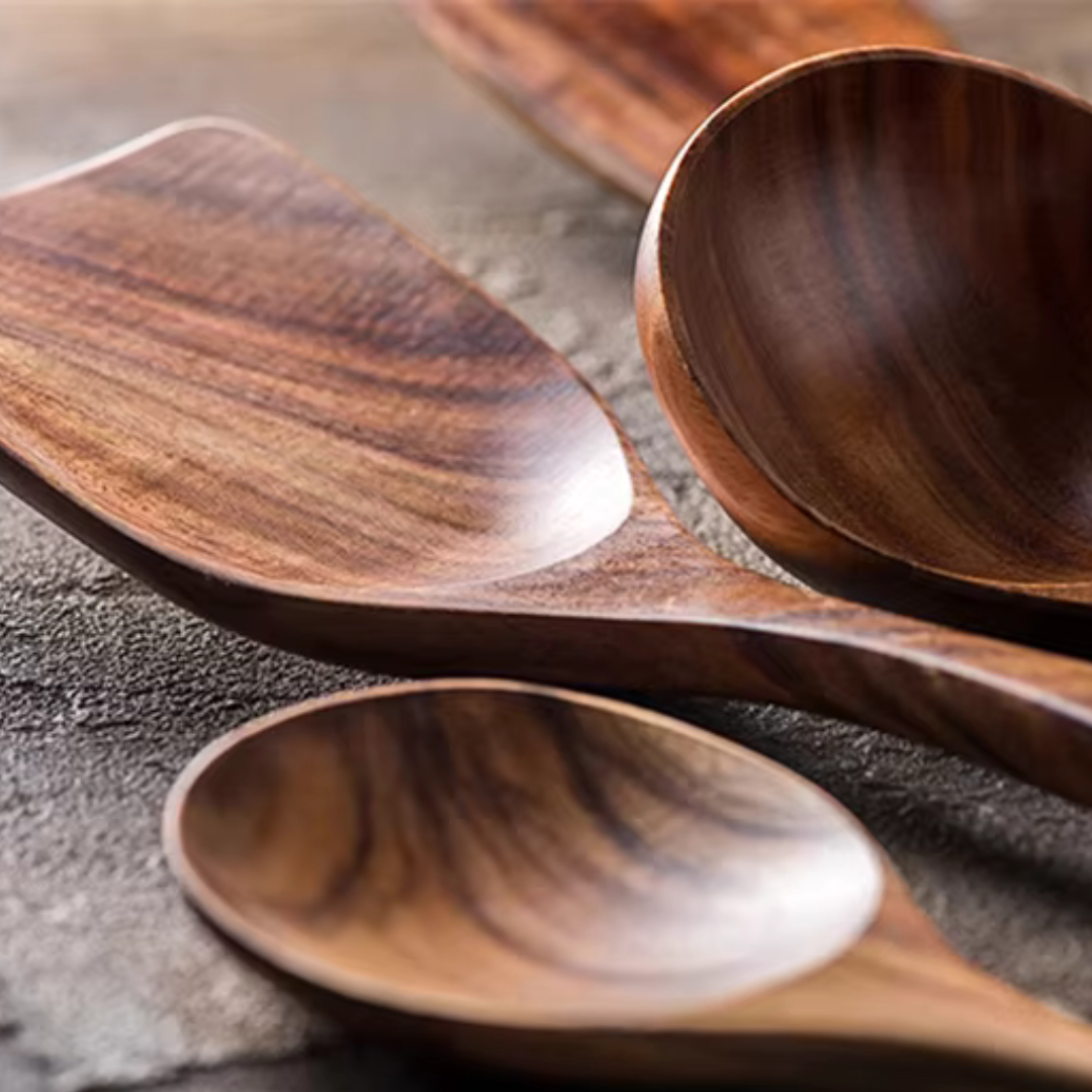 Wooden Teak Utensils Set - 50% OFF SALE