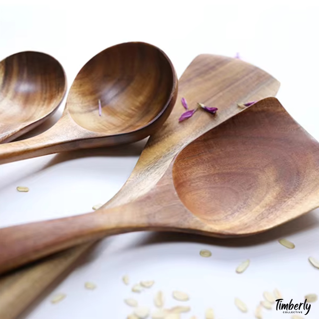 Wooden Teak Utensil Set - 50% OFF SALE