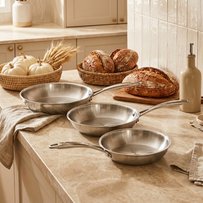Pure Stainless Steel Pan Set