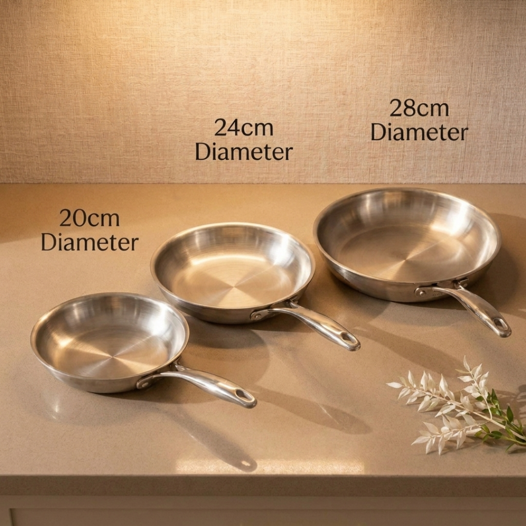 Pure Stainless Steel Pan Set