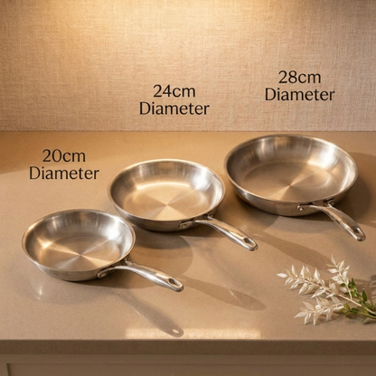 Pure Stainless Steel Pan Set