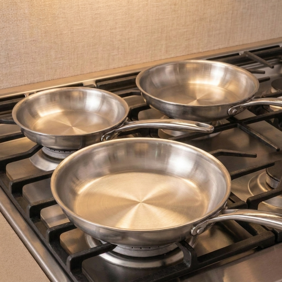 Pure Stainless Steel Pan Set