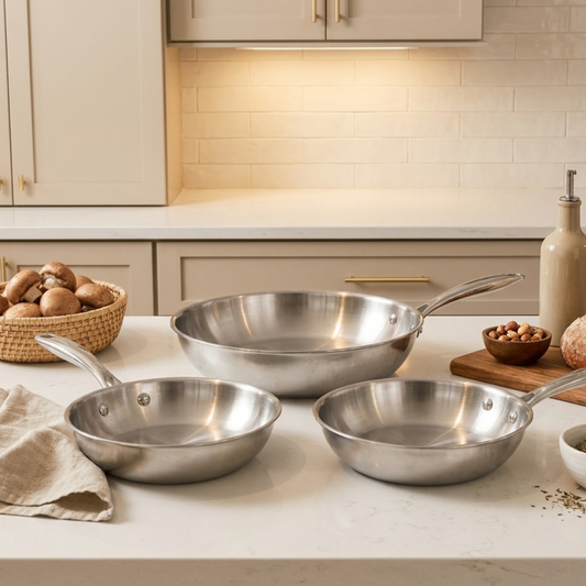 Pure Stainless Steel Pan Set